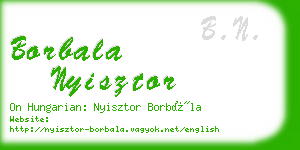 borbala nyisztor business card